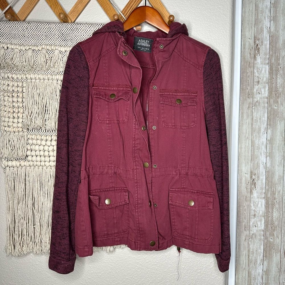 Ashley Outerwear Maroon Jacket